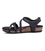 Aetrex Jillian Quarter Strap Braid Black