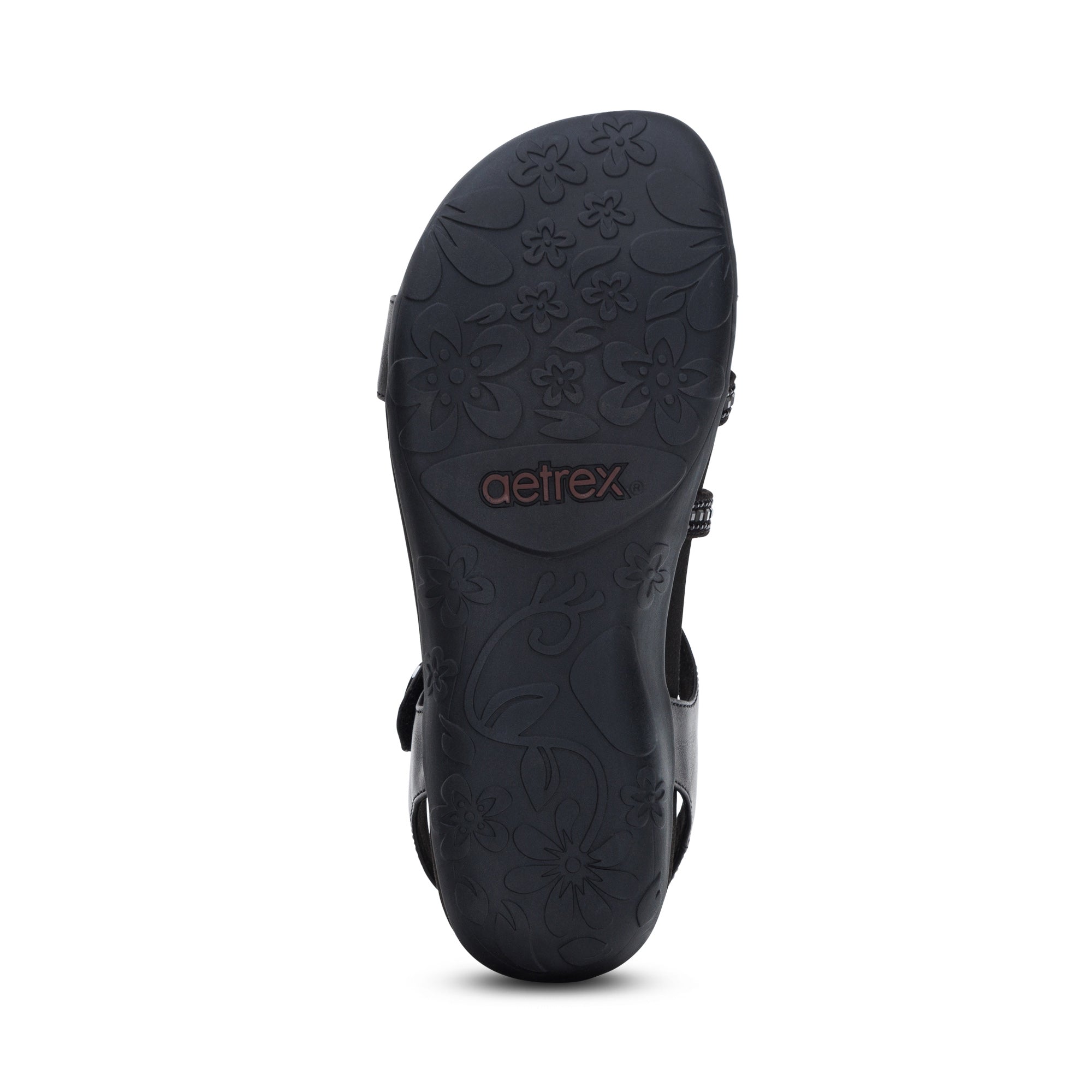 Aetrex Jess Quarter Strap in Black Sparkle