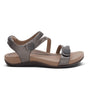 Aetrex Jess Quarter Strap in Pewter Sparkle