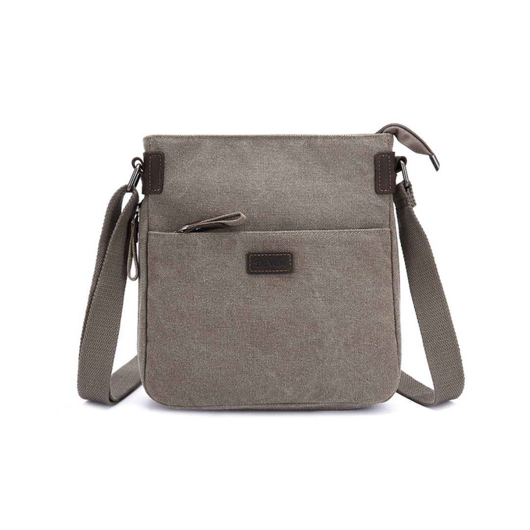 DAVAN Small Canvas Shoulder Bag BROWN - SB 609