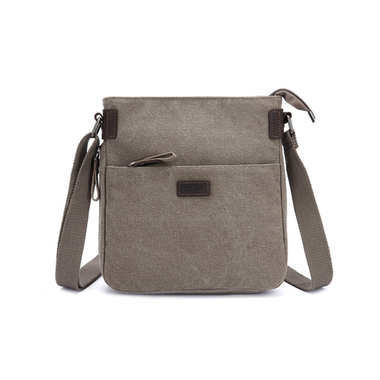 DAVAN Small Canvas Shoulder Bag BROWN - SB 609