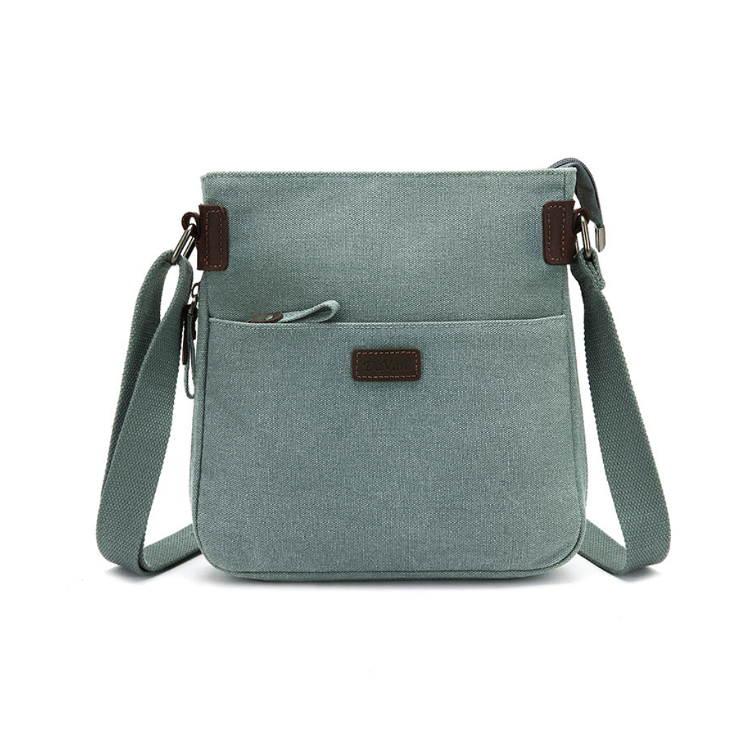 DAVAN Small Canvas Shoulder Bag TURQUOISE - SB 609