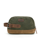 DAVAN Small Waxed Toiletry Bag OLIVE X383-Black