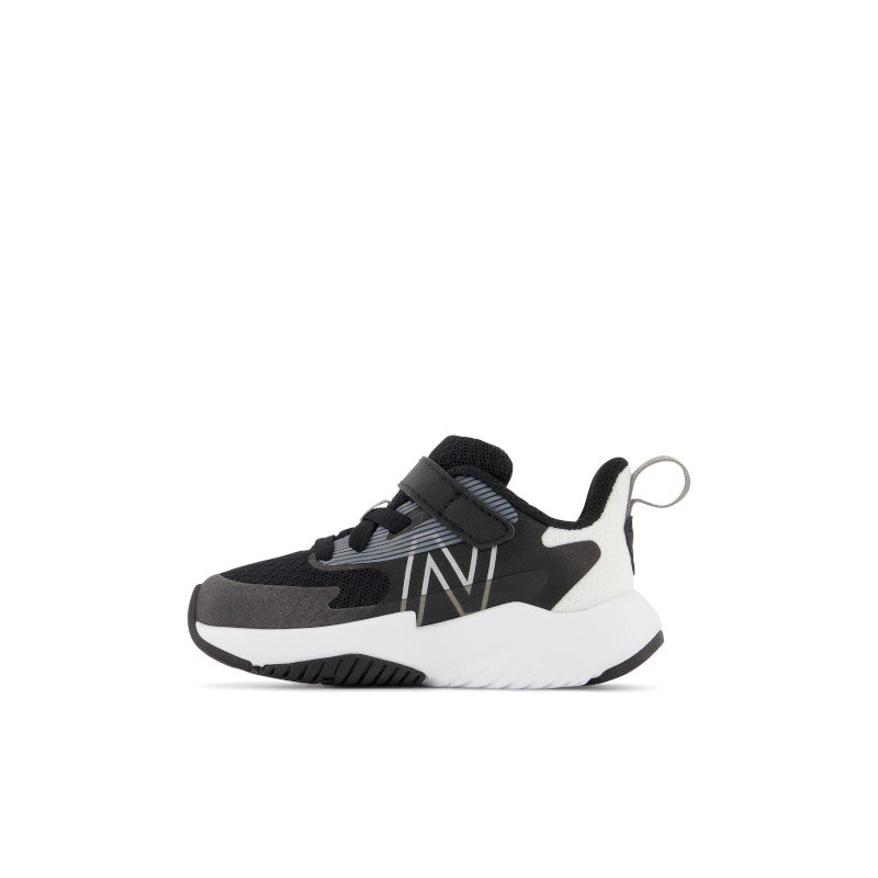 ITRAVBW2 New Balance Infant Rave Run v2 Bungee Lace with Top Strap  Black/White *LAST PAIRS*