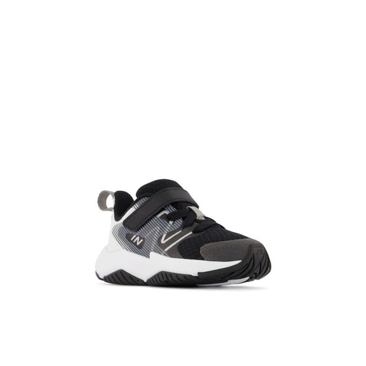 ITRAVBW2 New Balance Infant Rave Run v2 Bungee Lace with Top Strap  Black/White *LAST PAIRS*