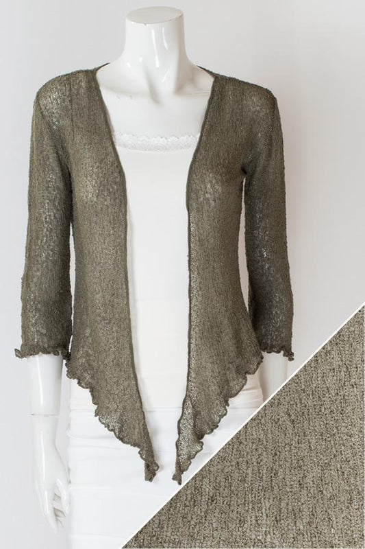 Blue Sky Clothing Co. Short Shrug - Khaki One-Size