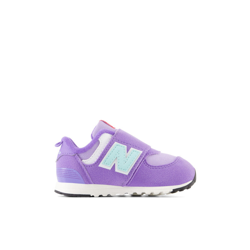 NW574HGK New Balance Toddler 574v1 in Violet Crush with Bright Cyan