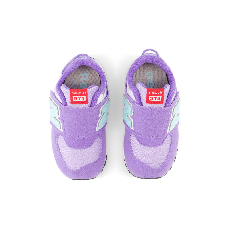 NW574HGK New Balance Toddler 574v1 in Violet Crush with Bright Cyan