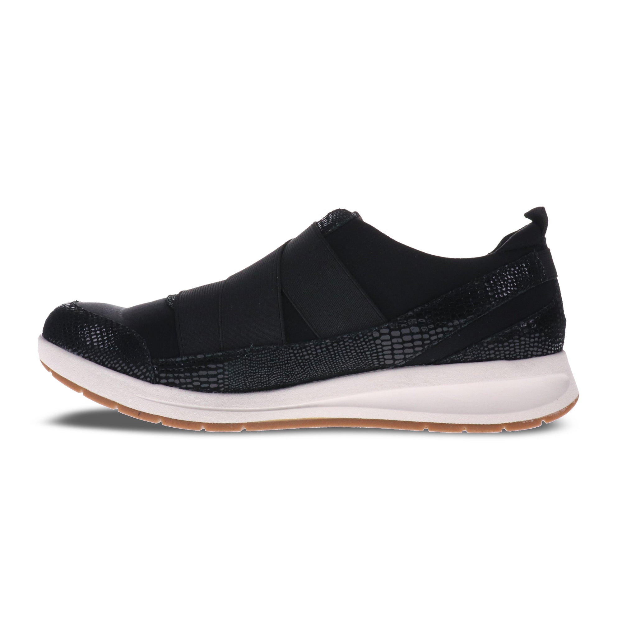 Revere Virginia Adjustable Sneaker in Black Lizard in Wide Width *LAST PAIR 6 Wide*