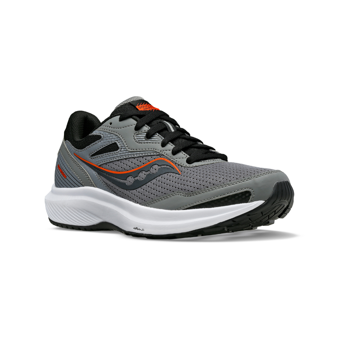 Saucony Men's Cohesion 16 in Wide (Charcoal/Orange) *LAST PAIR Size 8.5*