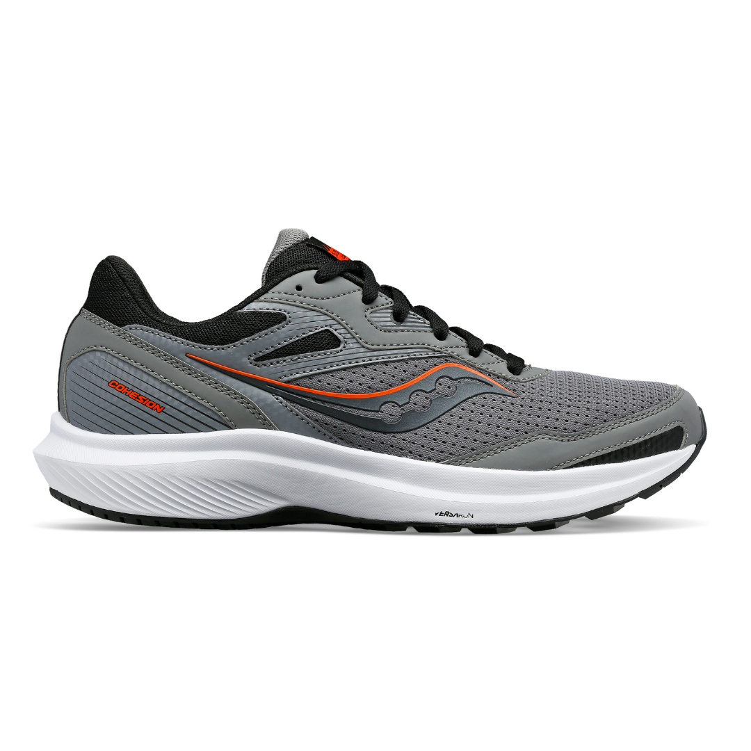 Saucony Men's Cohesion 16 in Wide (Charcoal/Orange) *LAST PAIR Size 8.5*