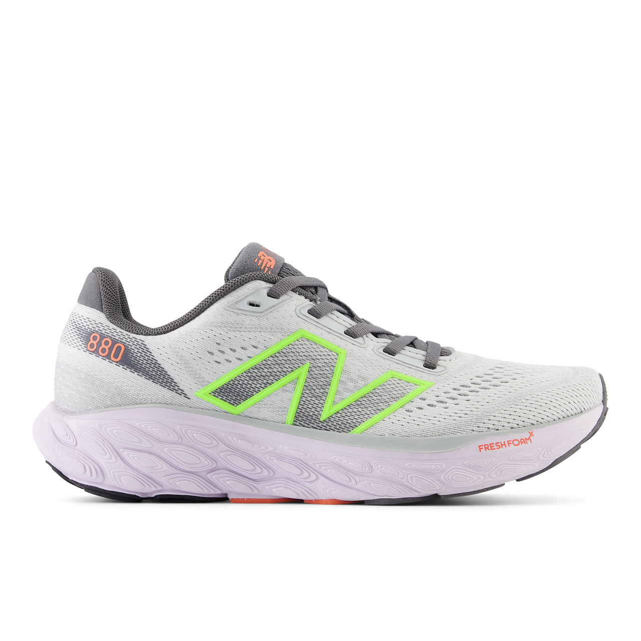 New Balance Women's Fresh Foam X 880v14 *MEDIUM* Grey Matter/Taro/Bleached Lime Glo/Gulf Red *LAST PAIR*