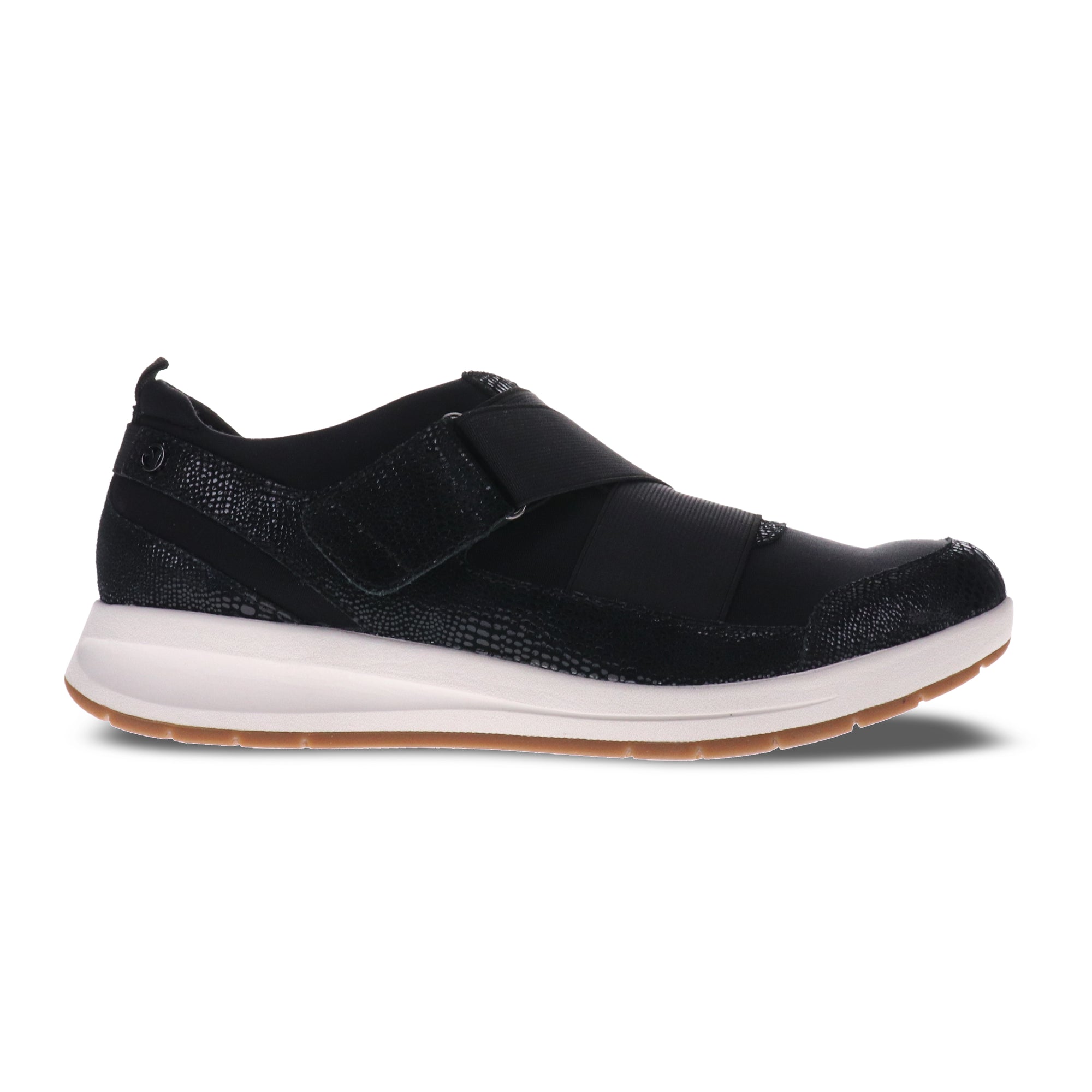 Revere Virginia Adjustable Sneaker in Black Lizard in Wide Width *LAST PAIR 6 Wide*