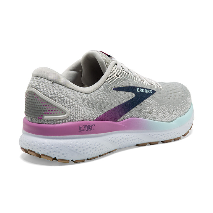 Brooks Ghost 16 - White/Grey/Estate Blue in Wide