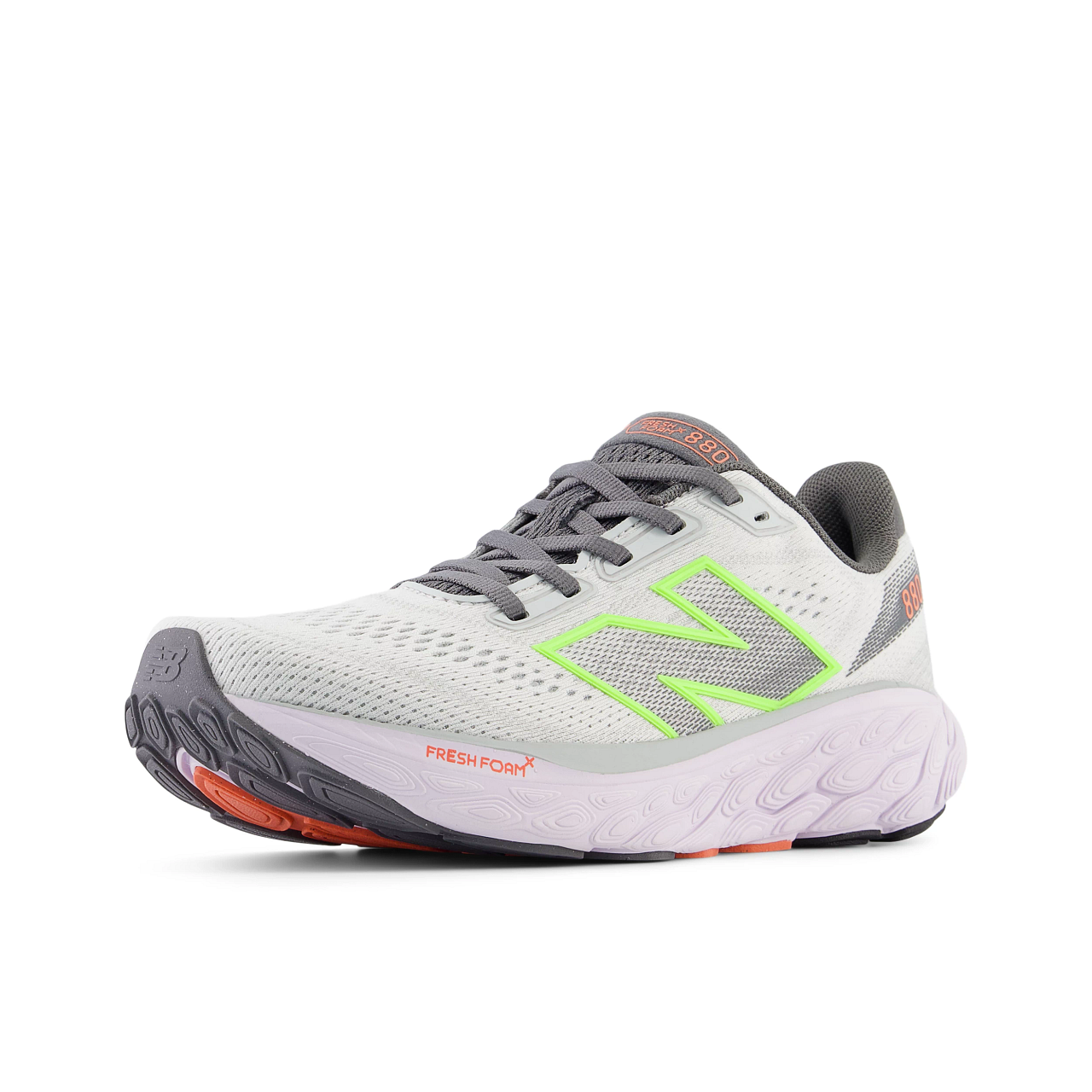 New Balance Women's Fresh Foam X 880v14 *MEDIUM* Grey Matter/Taro/Bleached Lime Glo/Gulf Red *LAST PAIR*