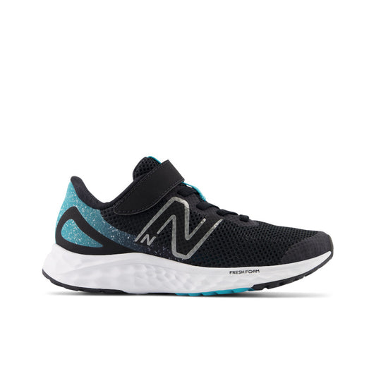 PAARIBT4 New Balance Big Kid Arishi v4 Bungee with Velcro in Black Blue