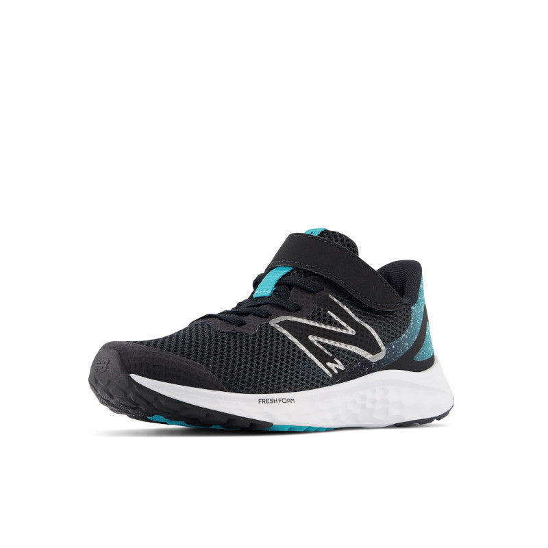 PAARIBT4 New Balance Big Kid Arishi v4 Bungee with Velcro in Black Blue