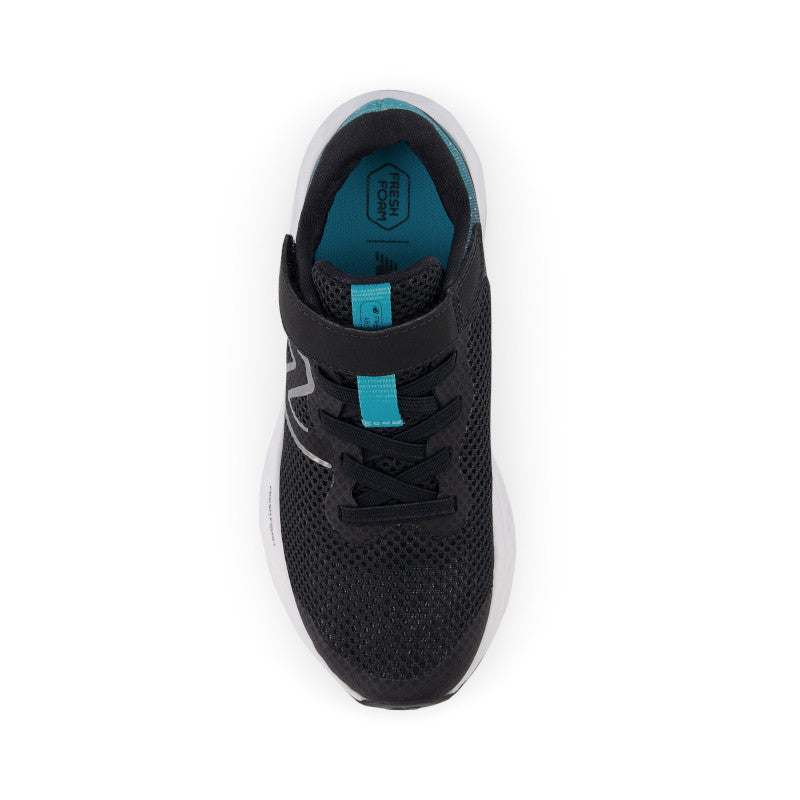 PAARIBT4 New Balance Big Kid Arishi v4 Bungee with Velcro in Black Blue