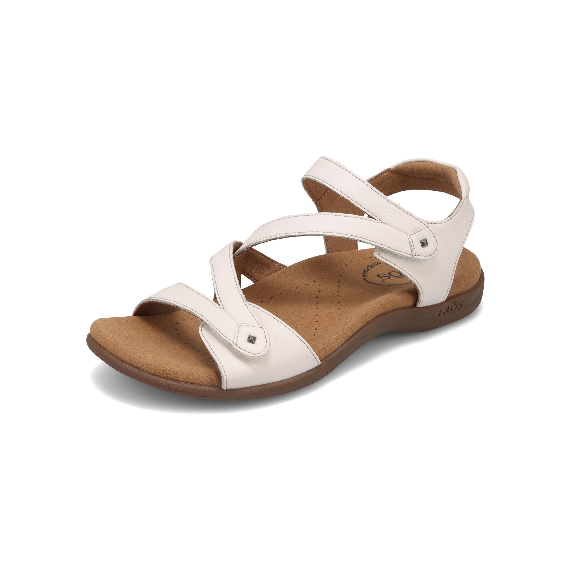 Taos Big Time  - White Leather Adjustable (Generous Medium)
